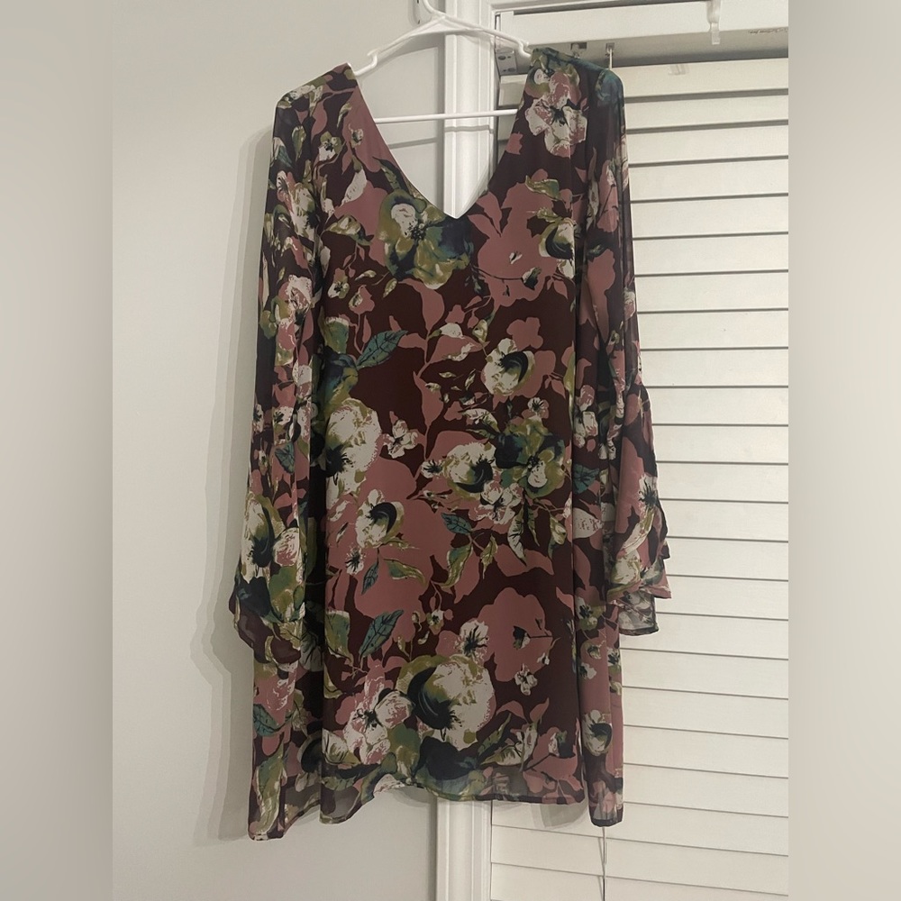 Boutique Dress, Flowy Fit with Bell Sleeve